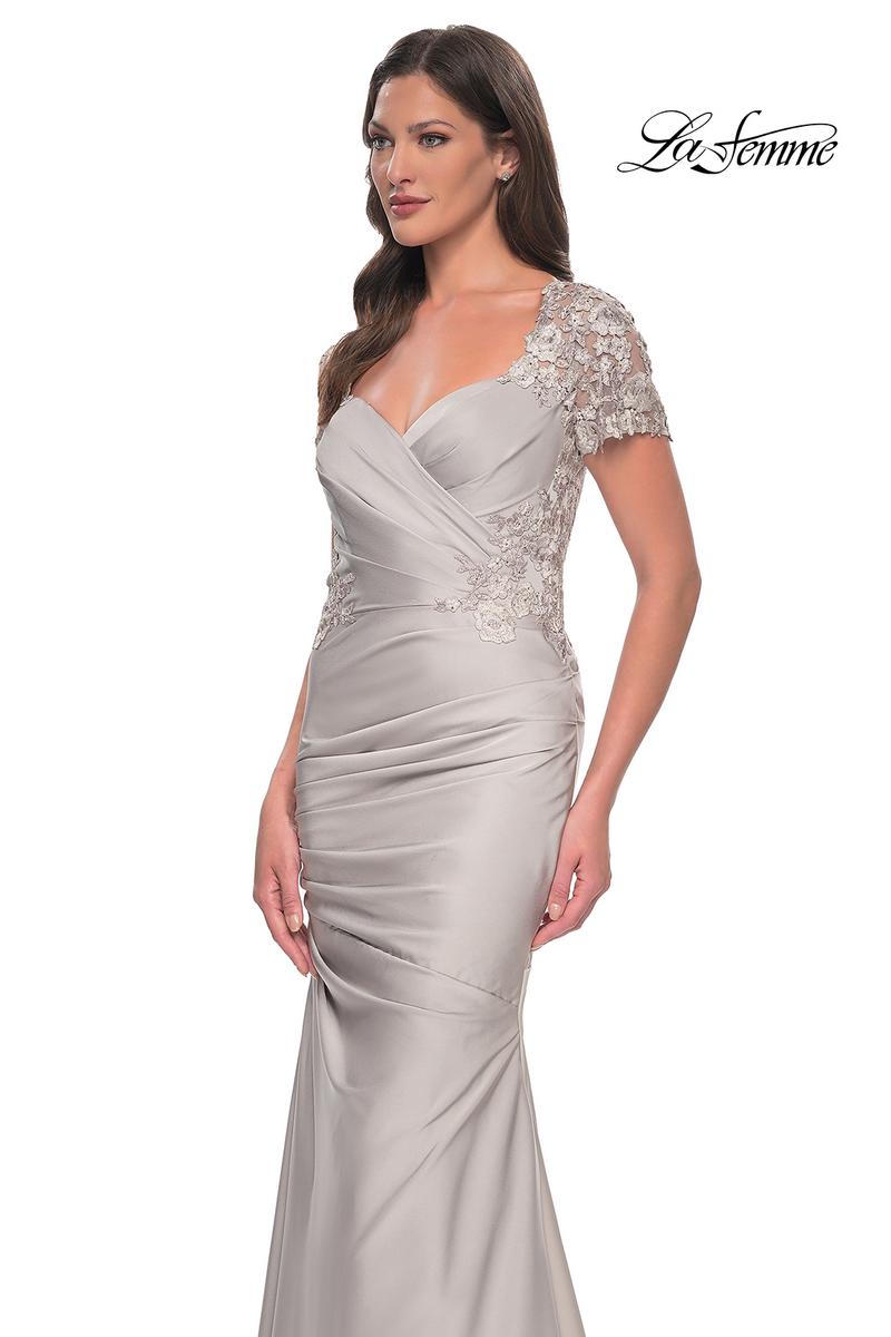 La Femme Evening Dress 27989 - Silver