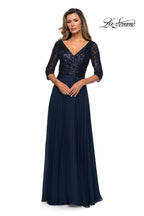 La Femme Evening Dress 27998 - Navy