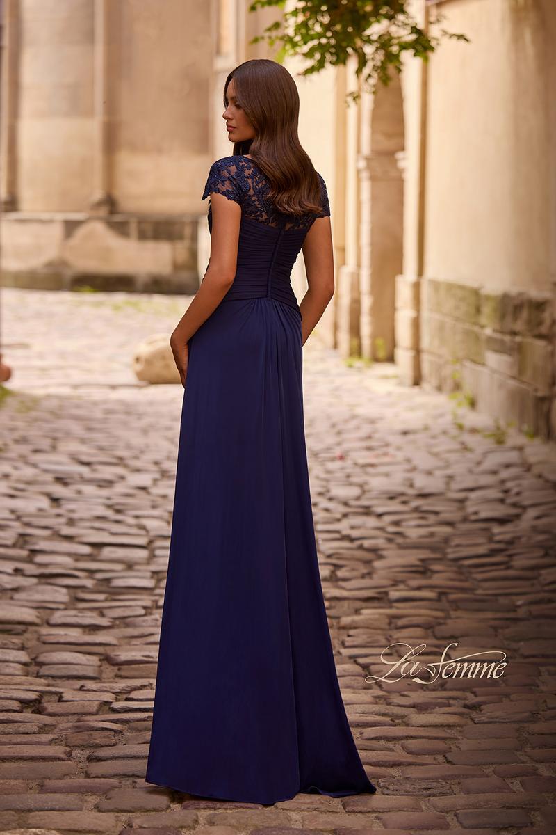 La Femme Evening Dress 28029 - Navy