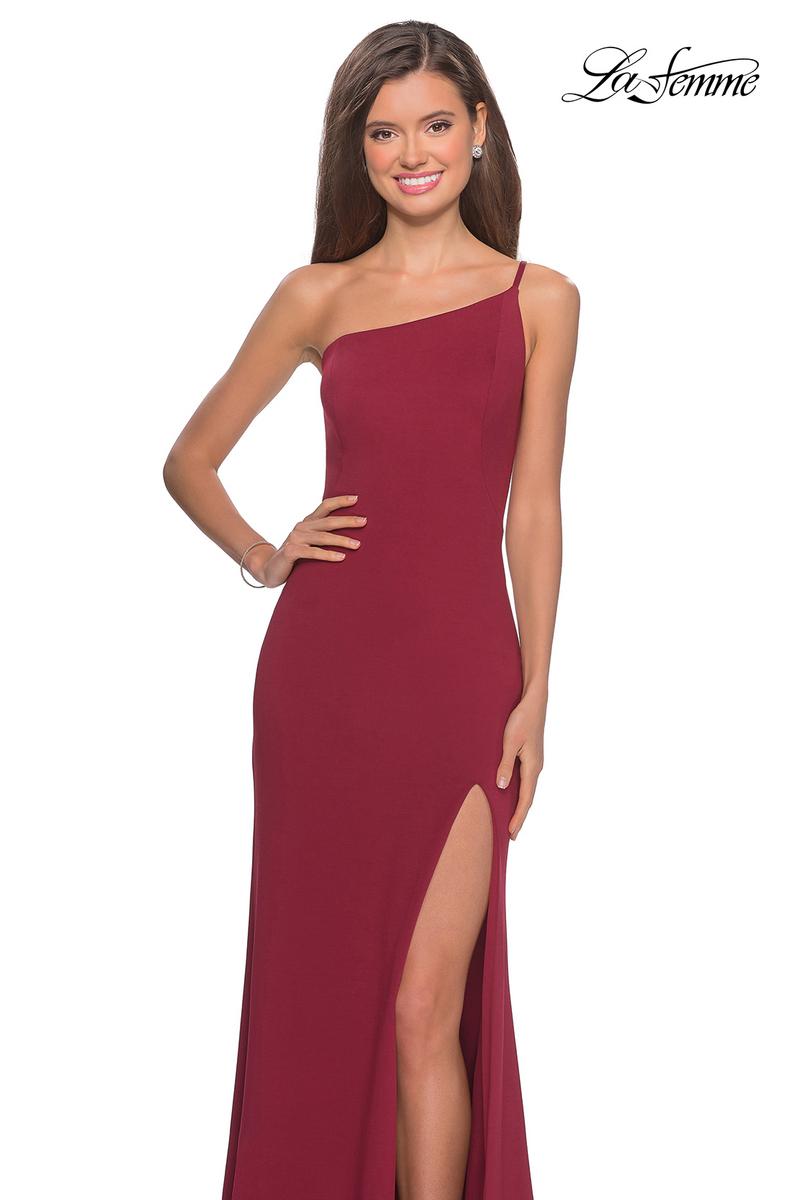 La Femme Evening Dress 28176 - Burgundy