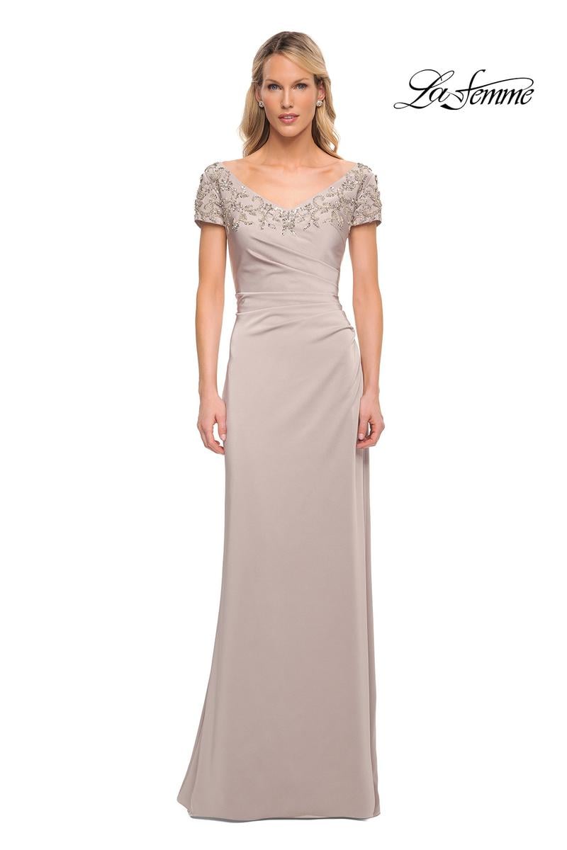 La Femme Evening Dress 28321 - Silver