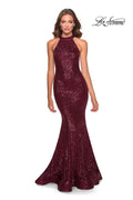 La Femme Prom 28612 - Burgundy