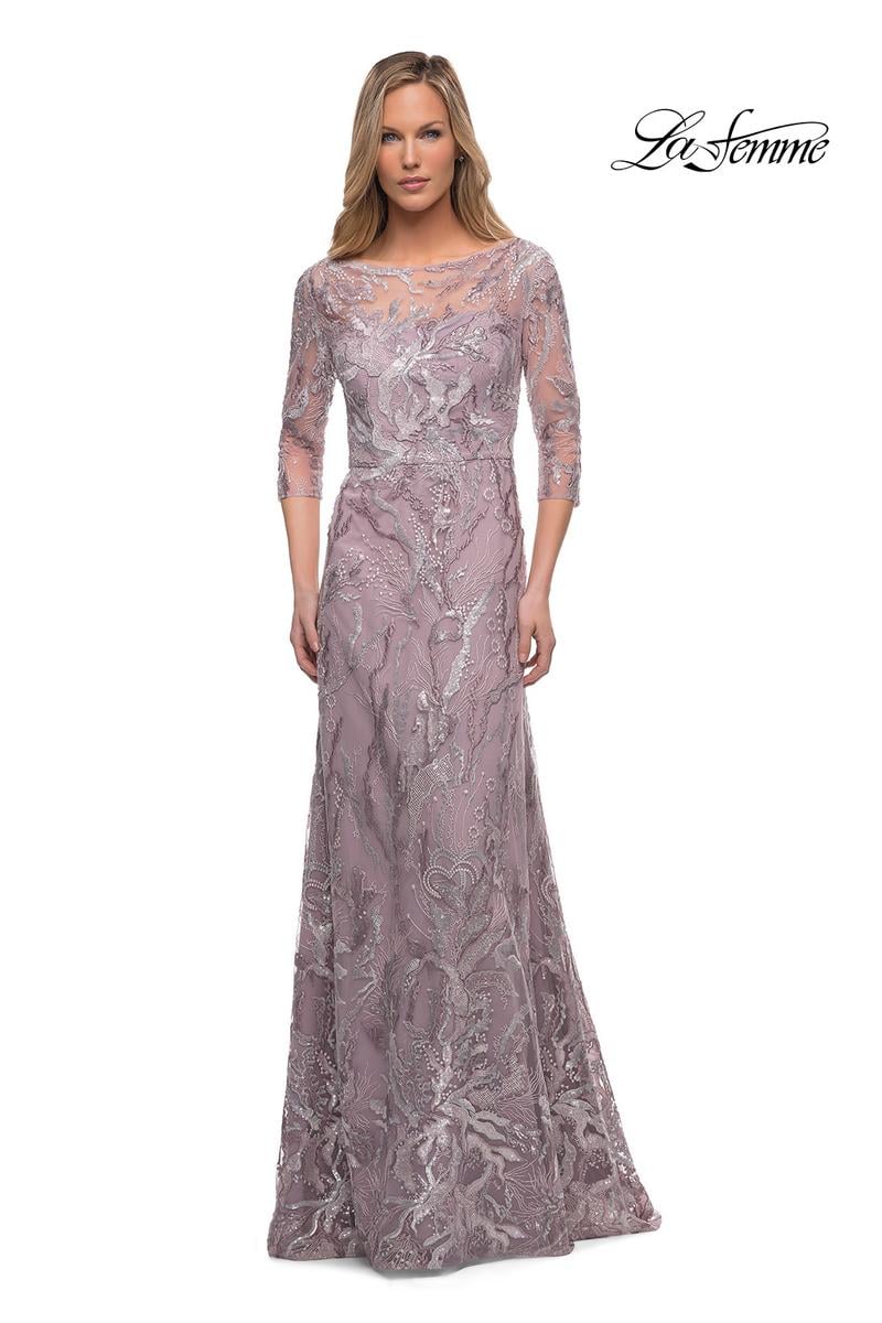 La Femme Evening Dress 29233 - Mauve