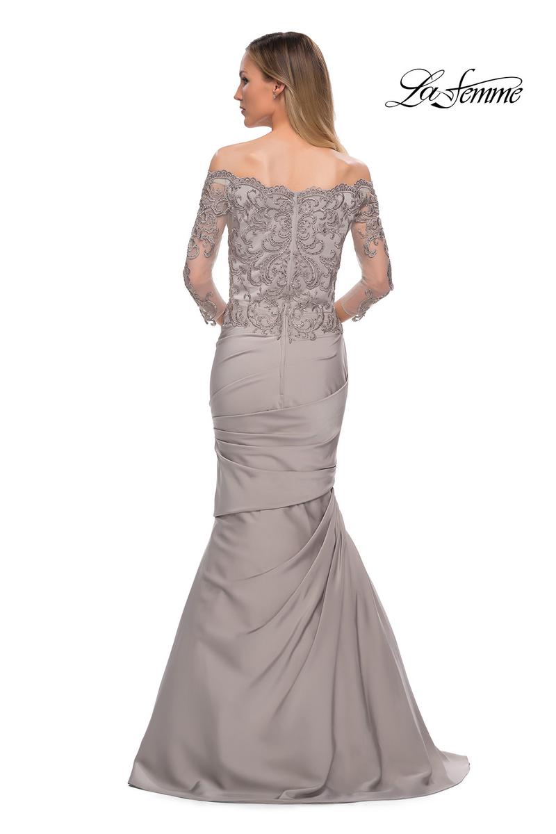 La Femme Evening Dress 29324 - Silver