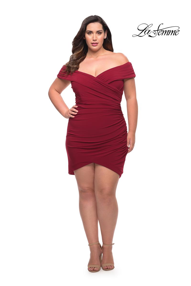 La Femme Curve Plus Size 29521 - Burgundy