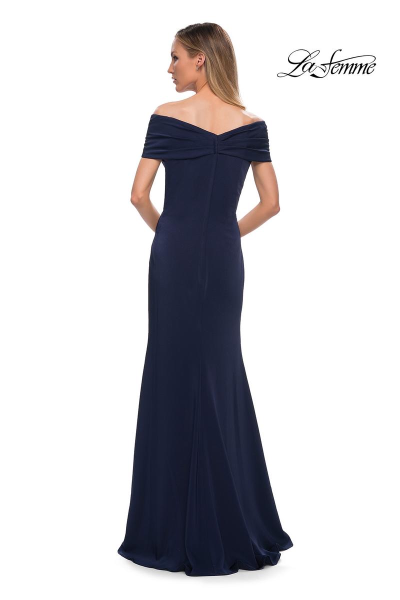 La Femme Evening Dress 29537 - Navy