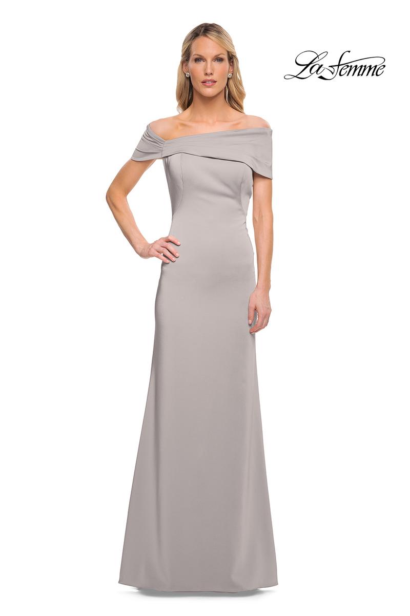 La Femme Evening Dress 29537 - Silver