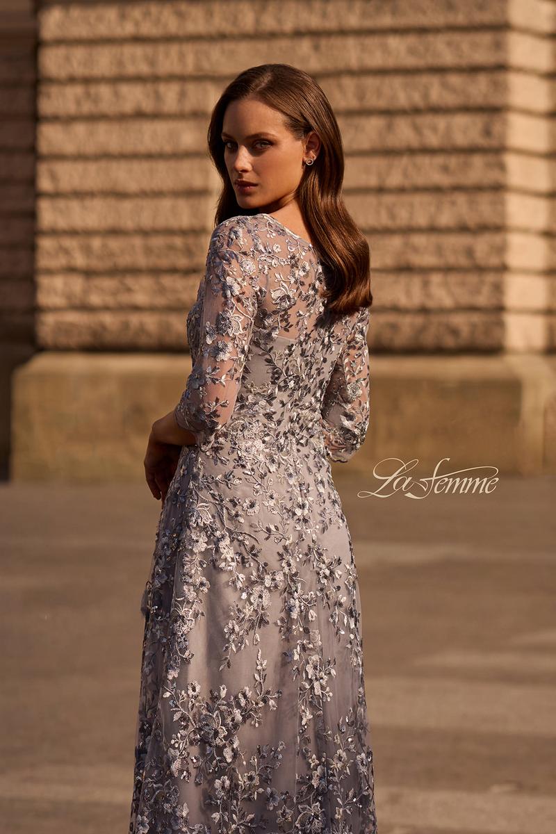La Femme Evening Dress 29903 - Silver