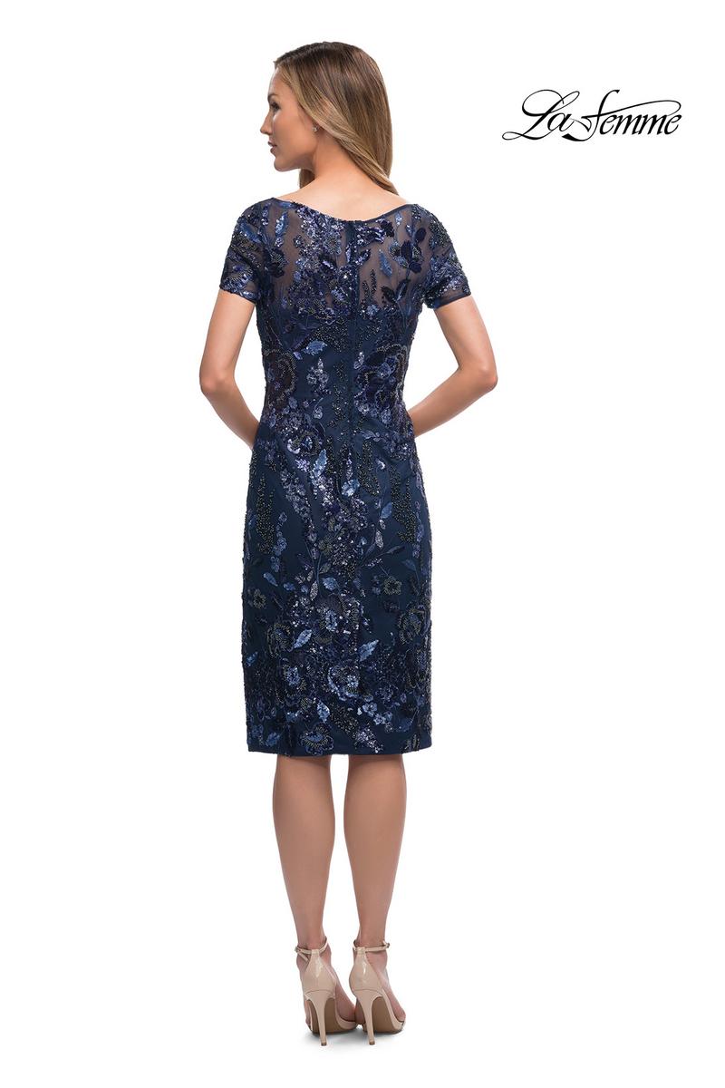 La Femme Evening Dress 29959 - Navy