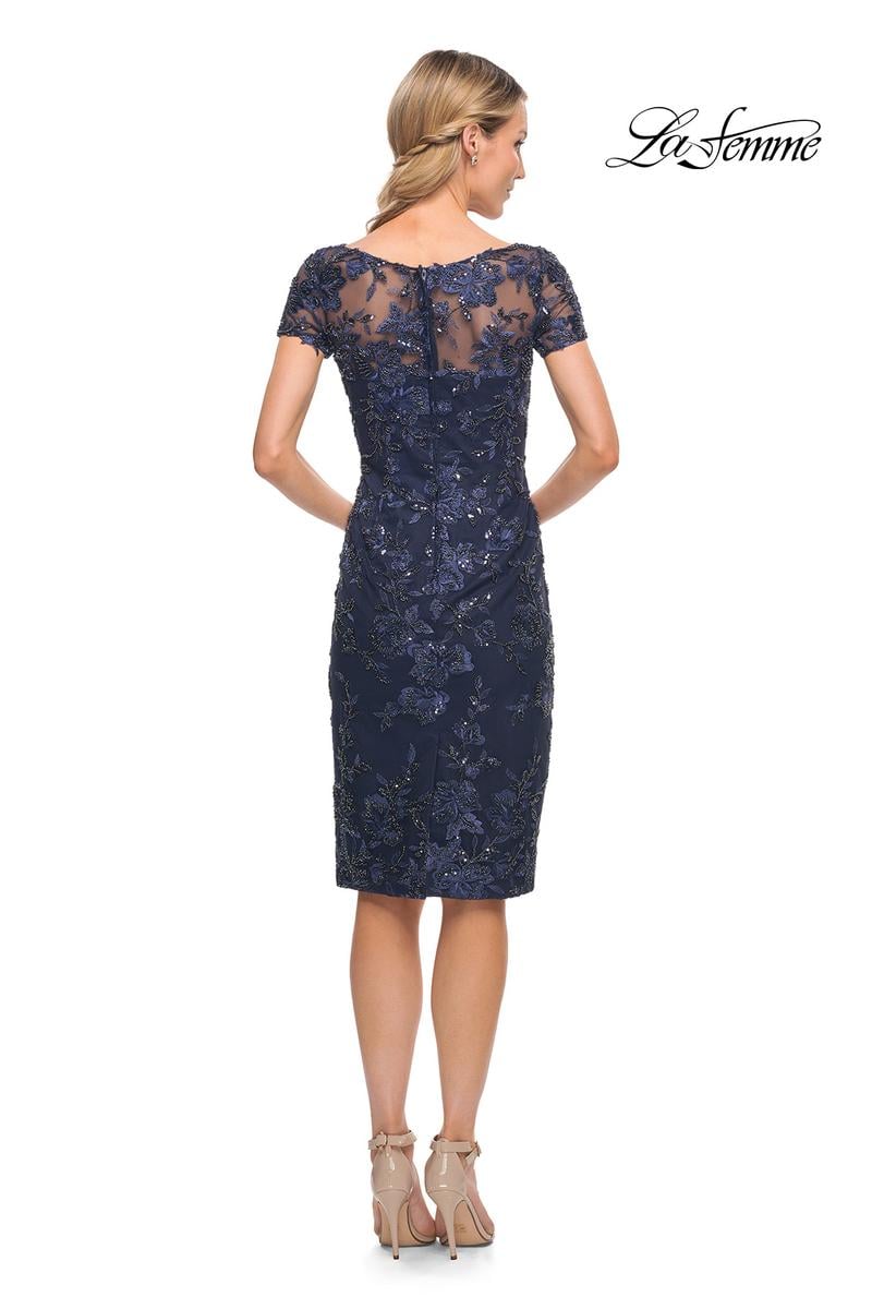 La Femme Evening Dress 29982 - Navy