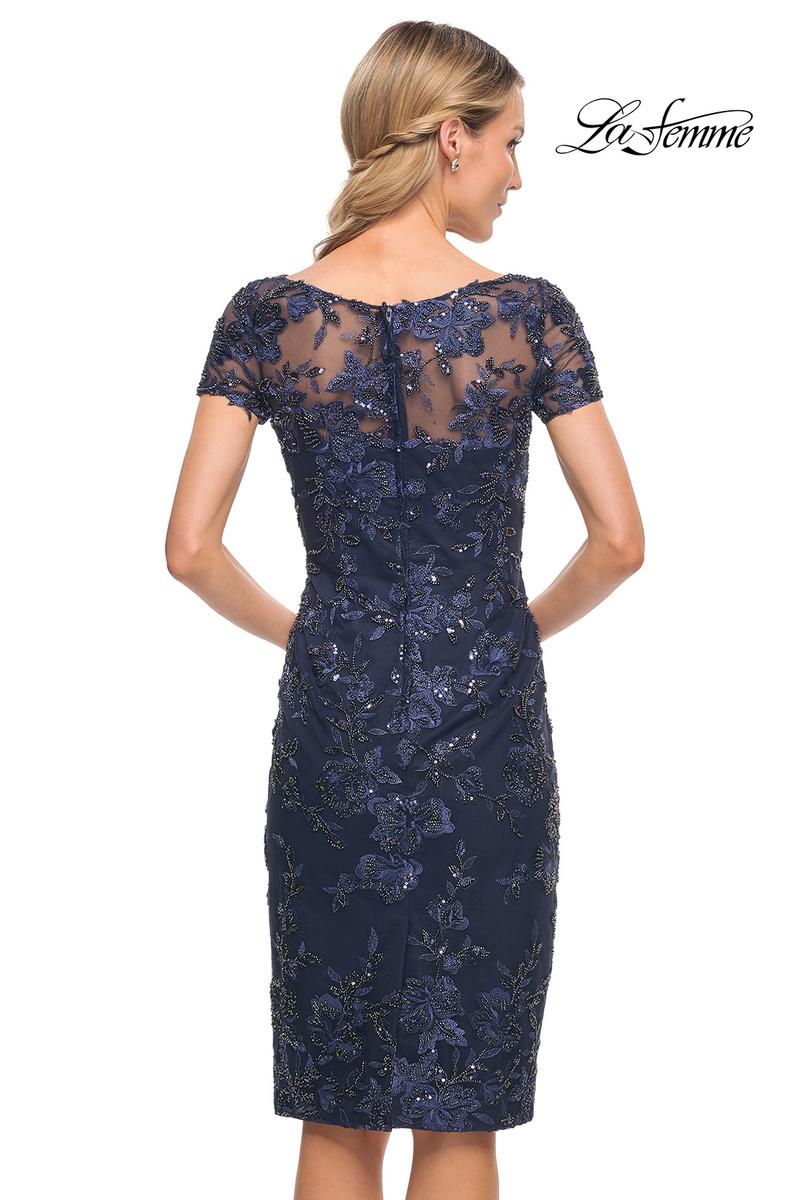 La Femme Evening Dress 29982 - Navy