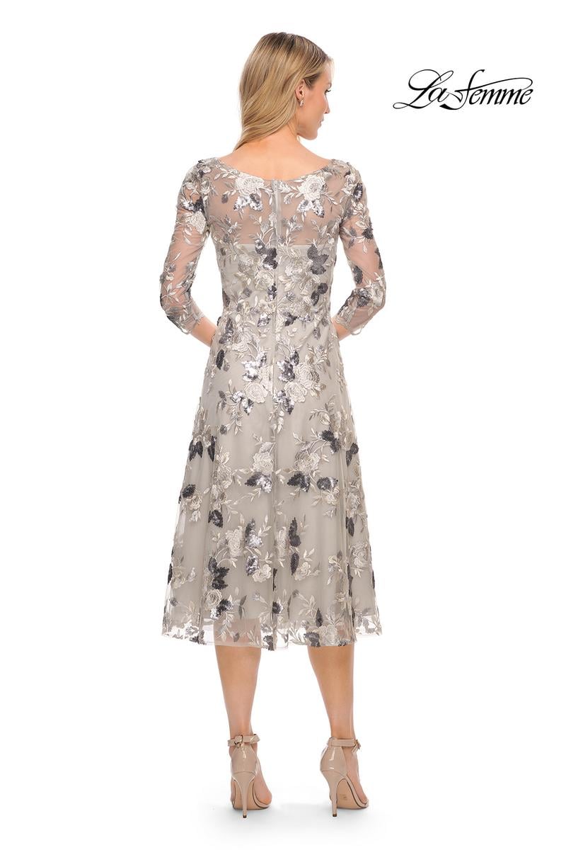 La Femme Evening Dress 29988 - Silver