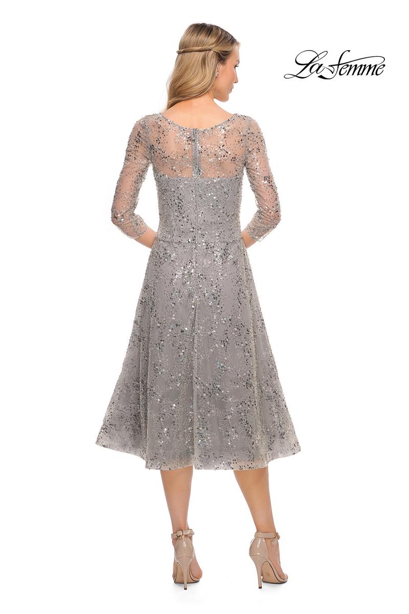 La Femme Evening Dress 30002 - Silver