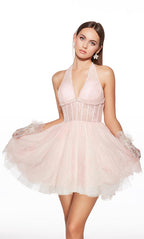 Alyce Paris Homecoming Dress 30024 - Pink/Diamond White