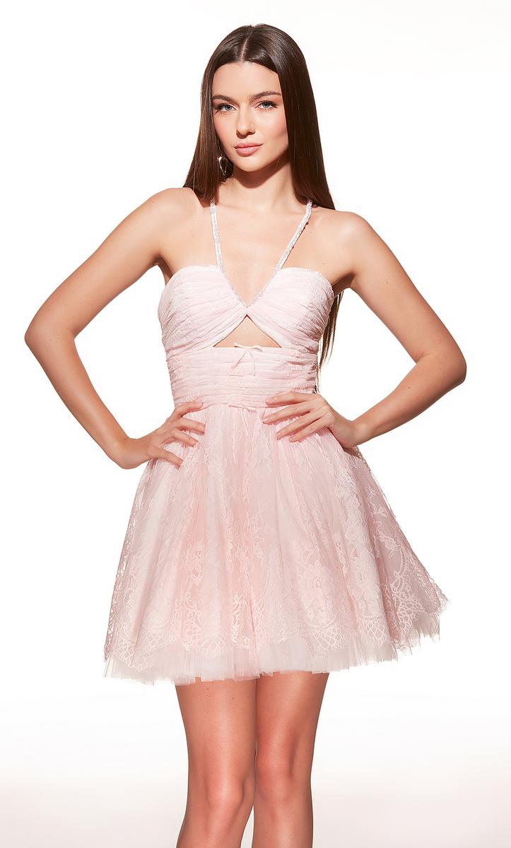 Alyce Paris Homecoming Dress 30030 - Pink/Diamond White