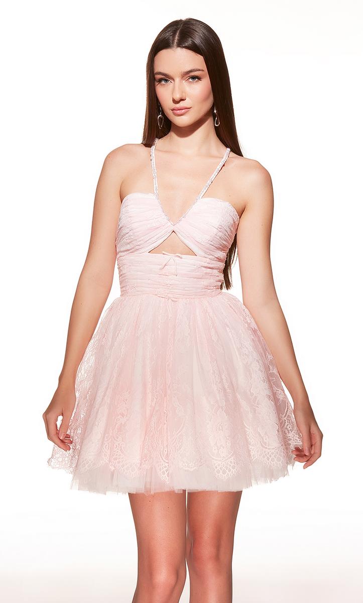 Alyce Paris Homecoming Dress 30030 - Pink/Diamond White