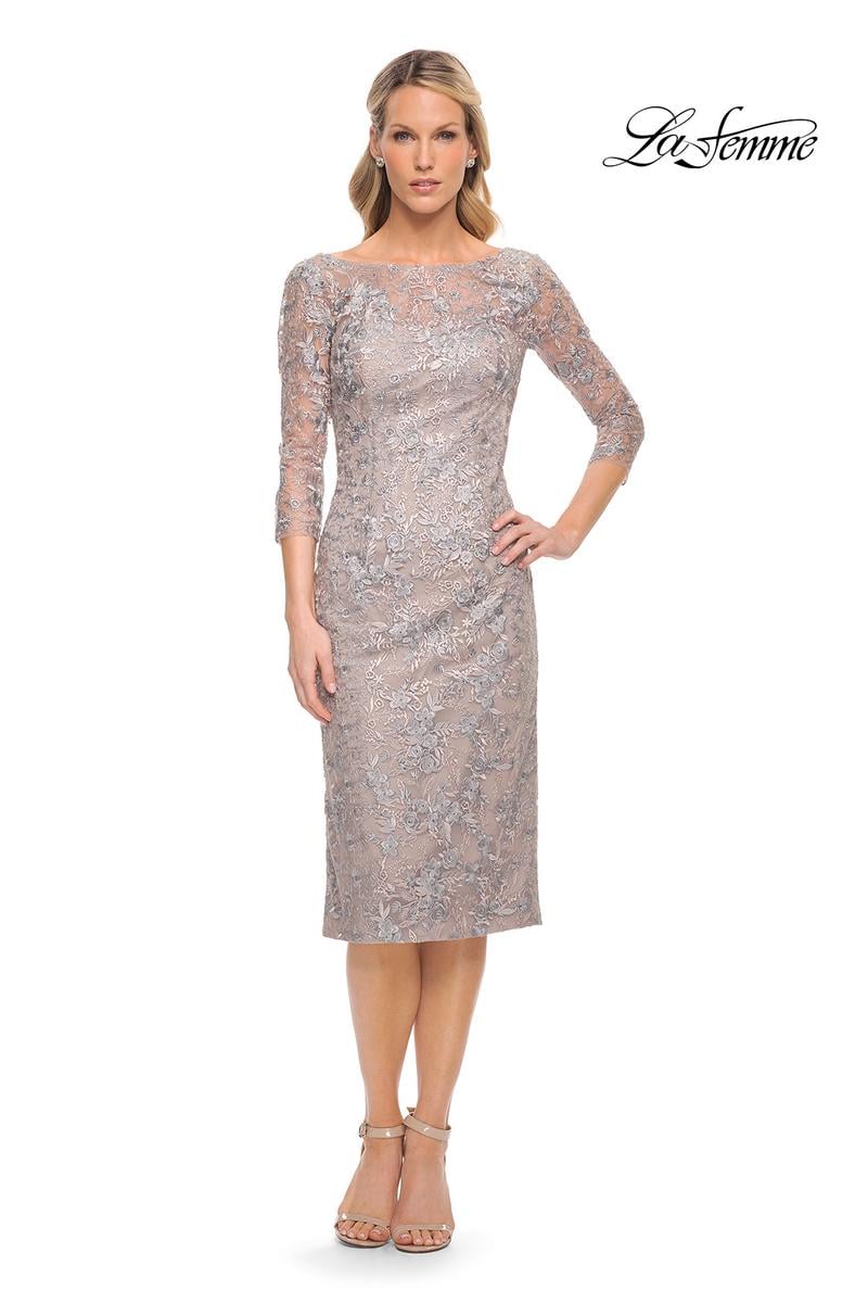 La Femme Mother of the Bride 30036 - Silver/Mauve