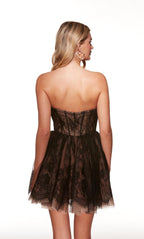 Alyce Paris Homecoming Dress 30041 - Black/Latte
