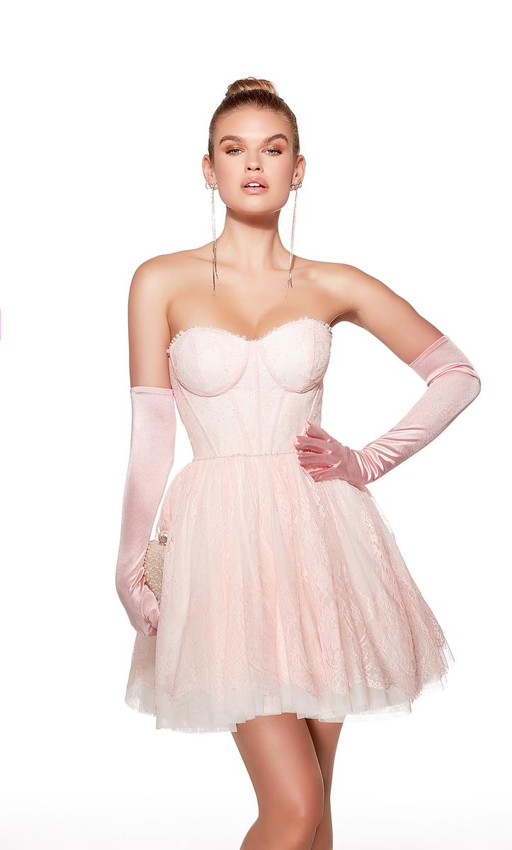 Alyce Paris Homecoming Dress 30041 - Pink/Diamond White