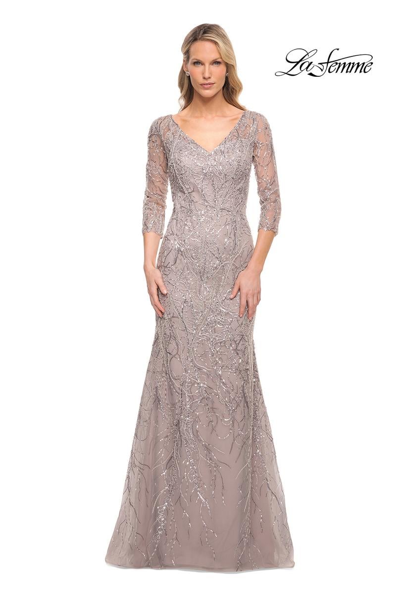 La Femme Mother of the Bride 30044 - Lavender/Gray