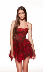 Alyce Paris Homecoming Dress 30056 - Red/Black