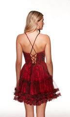 Alyce Paris Homecoming Dress 30057 - Red/Black