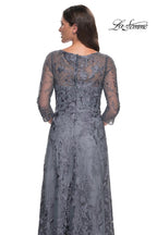 La Femme Evening Dress 30060 - Slate Blue