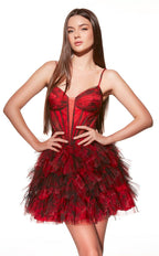 Alyce Paris Homecoming Dress 30078 - Red/Black