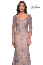 La Femme Evening Dress 30130 - Dusty Lilac