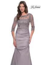 La Femme Evening Dress 30162 - Silver