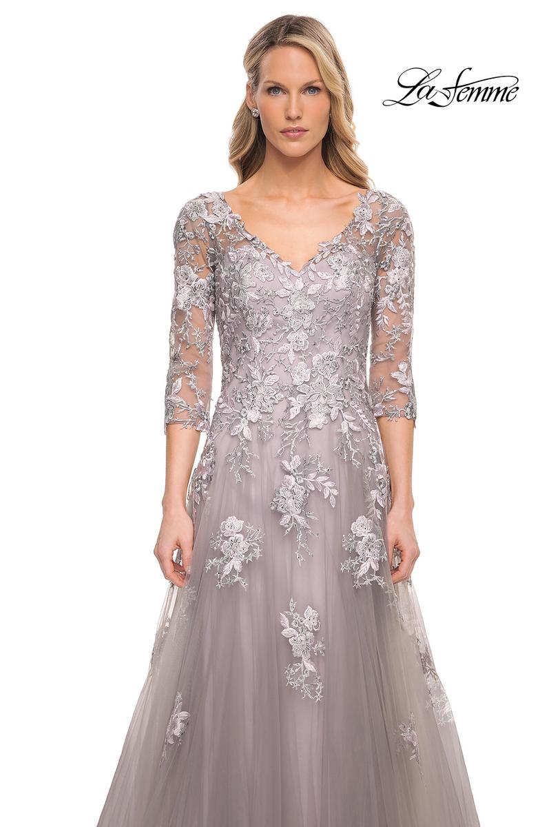 La Femme Mother of the Bride 30229 - Silver/Pink