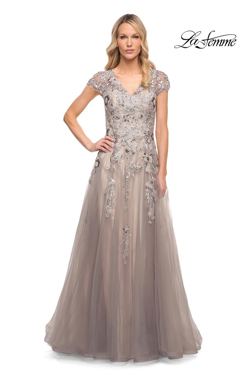 La Femme Mother of the Bride 30239 - Silver/Pink
