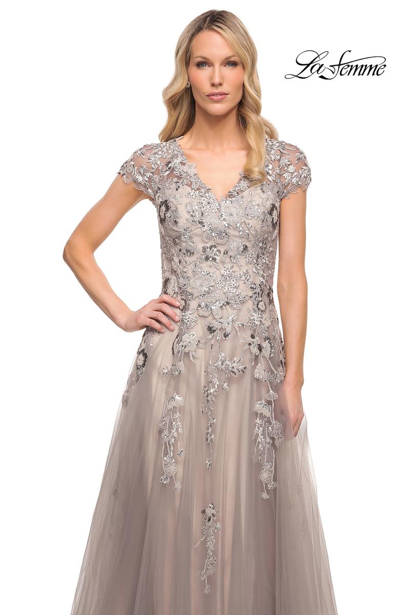 La Femme Mother of the Bride 30239 - Silver/Pink