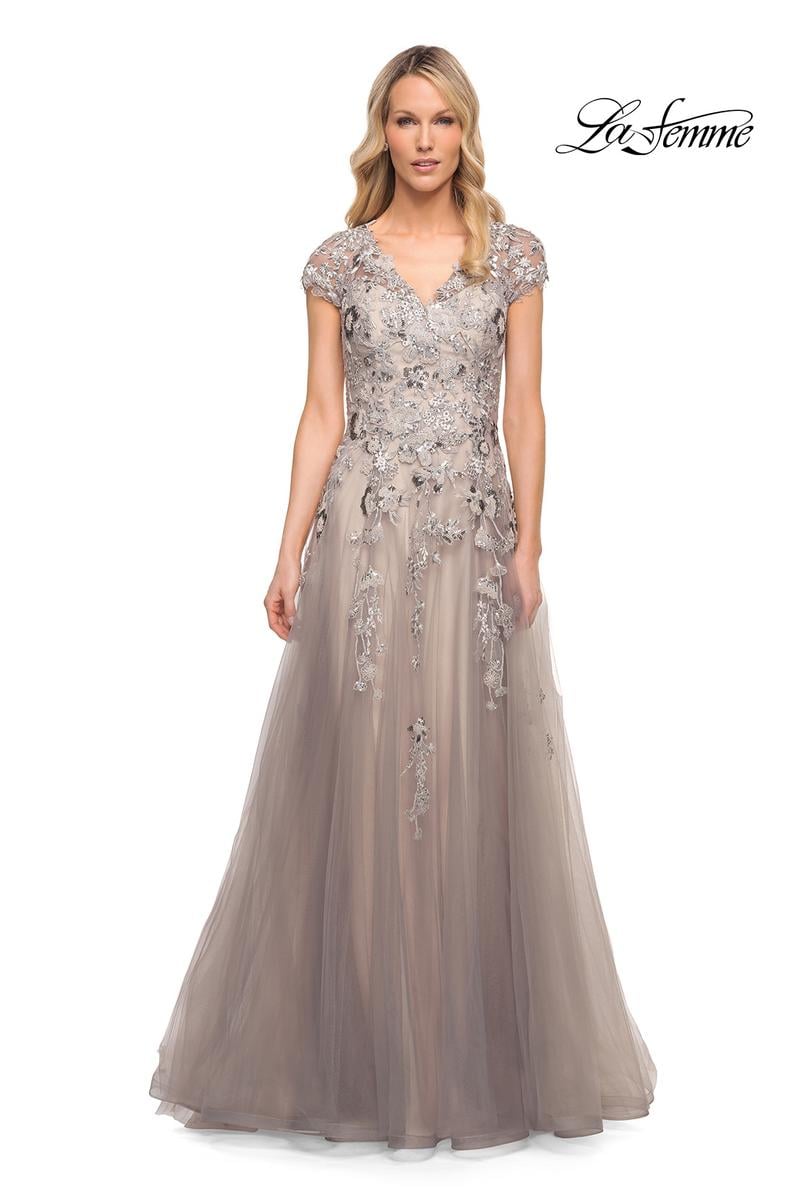 La Femme Mother of the Bride 30239 - Silver/Pink