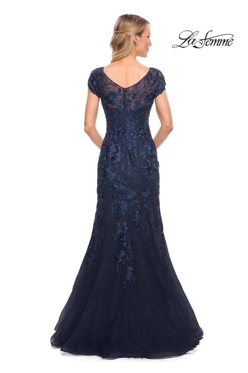 La Femme Evening Dress 30269 - Navy