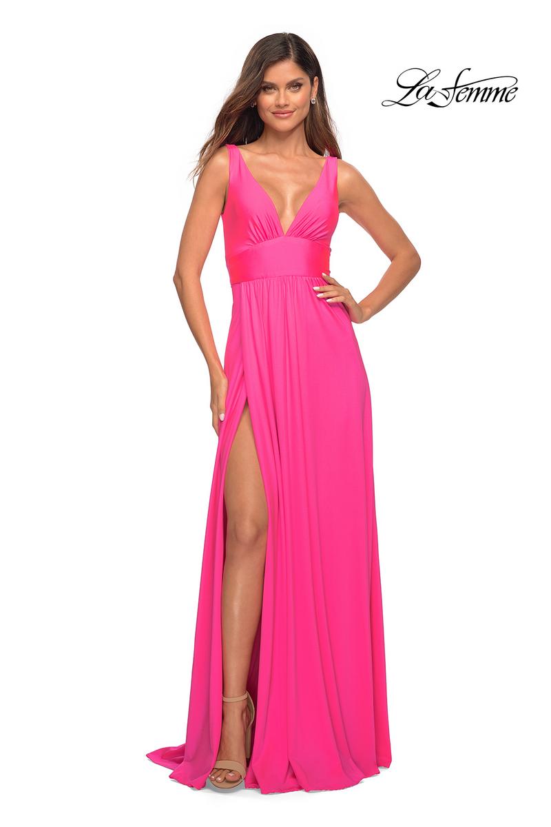 La Femme Dress 30669 - Hot Pink