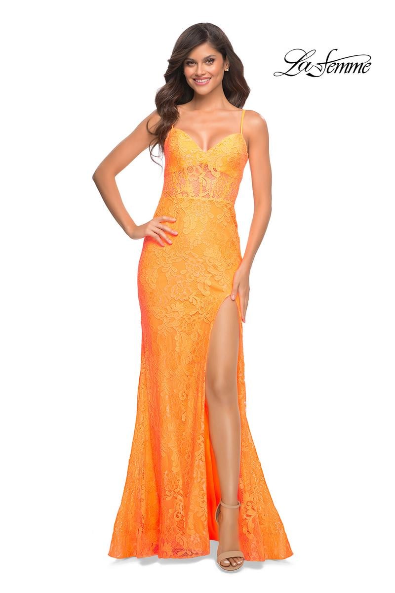 La Femme Dress 30671 - Orange