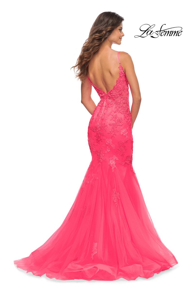 La Femme Dress 30674 - Neon Pink