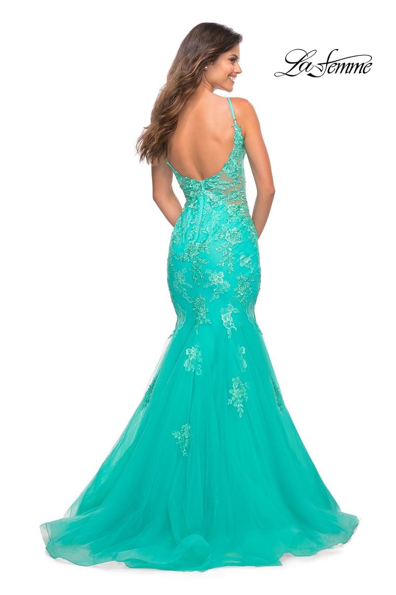 La Femme Dress 30675 - Aqua