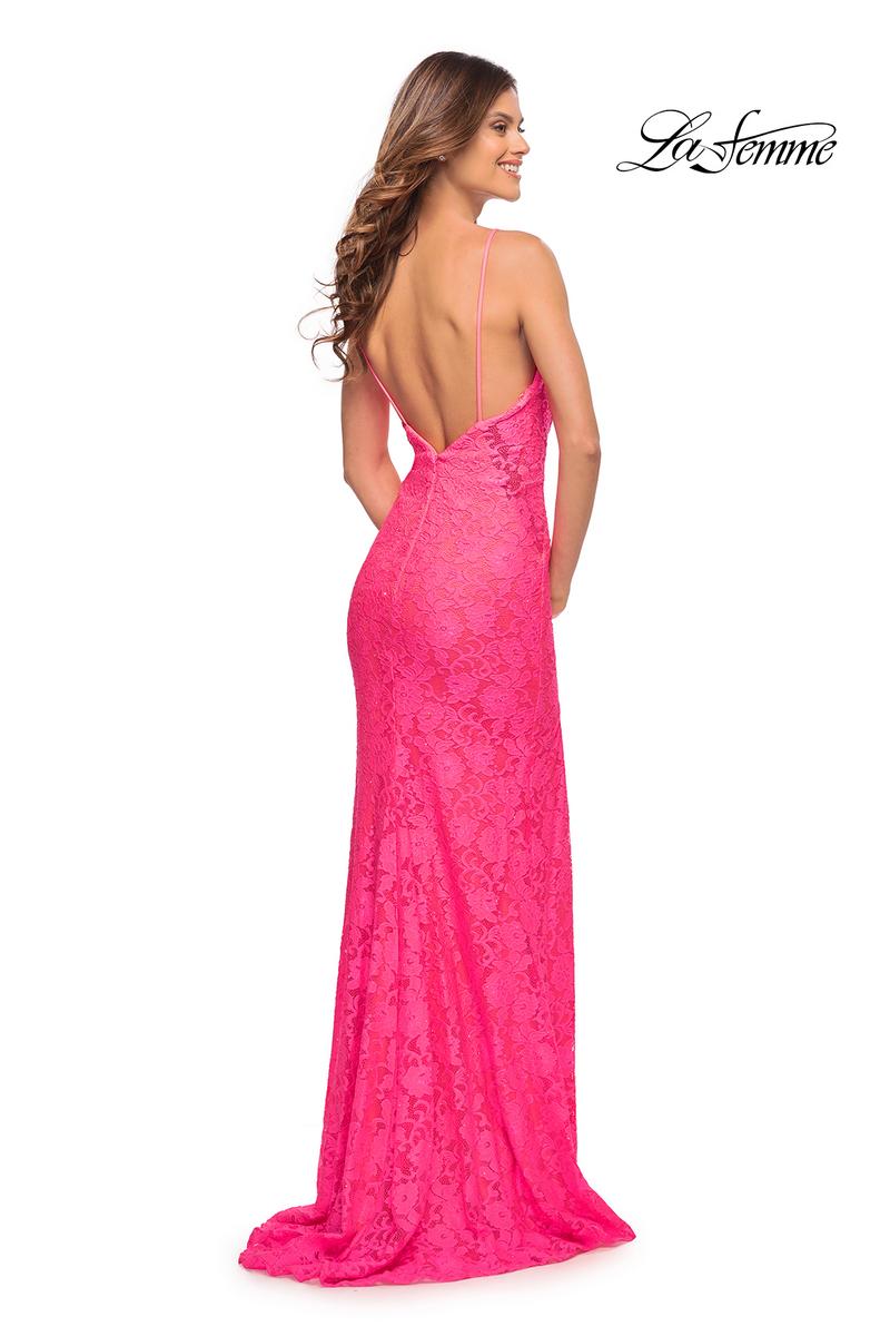 La Femme Dress 30676 - Neon Pink