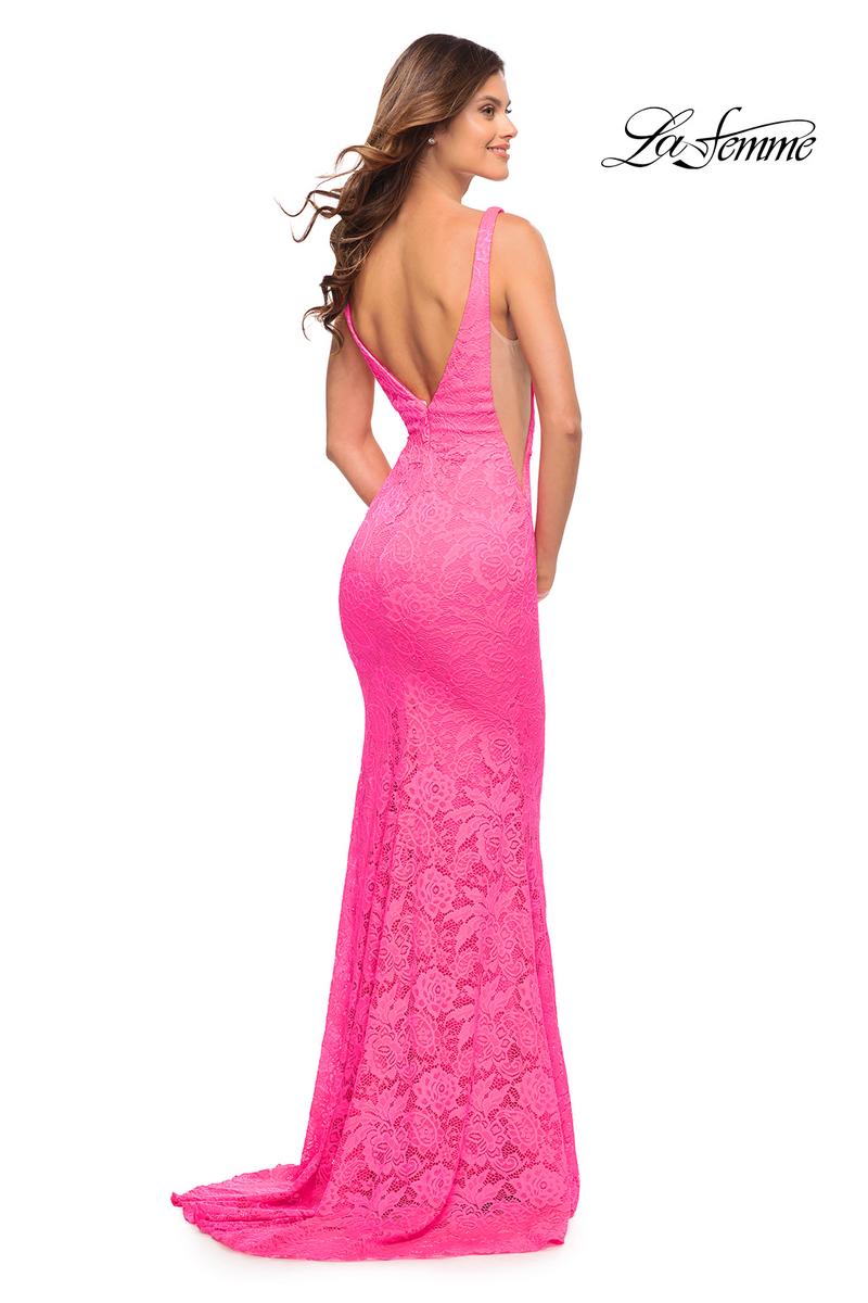 La Femme Dress 30677 - Neon Pink
