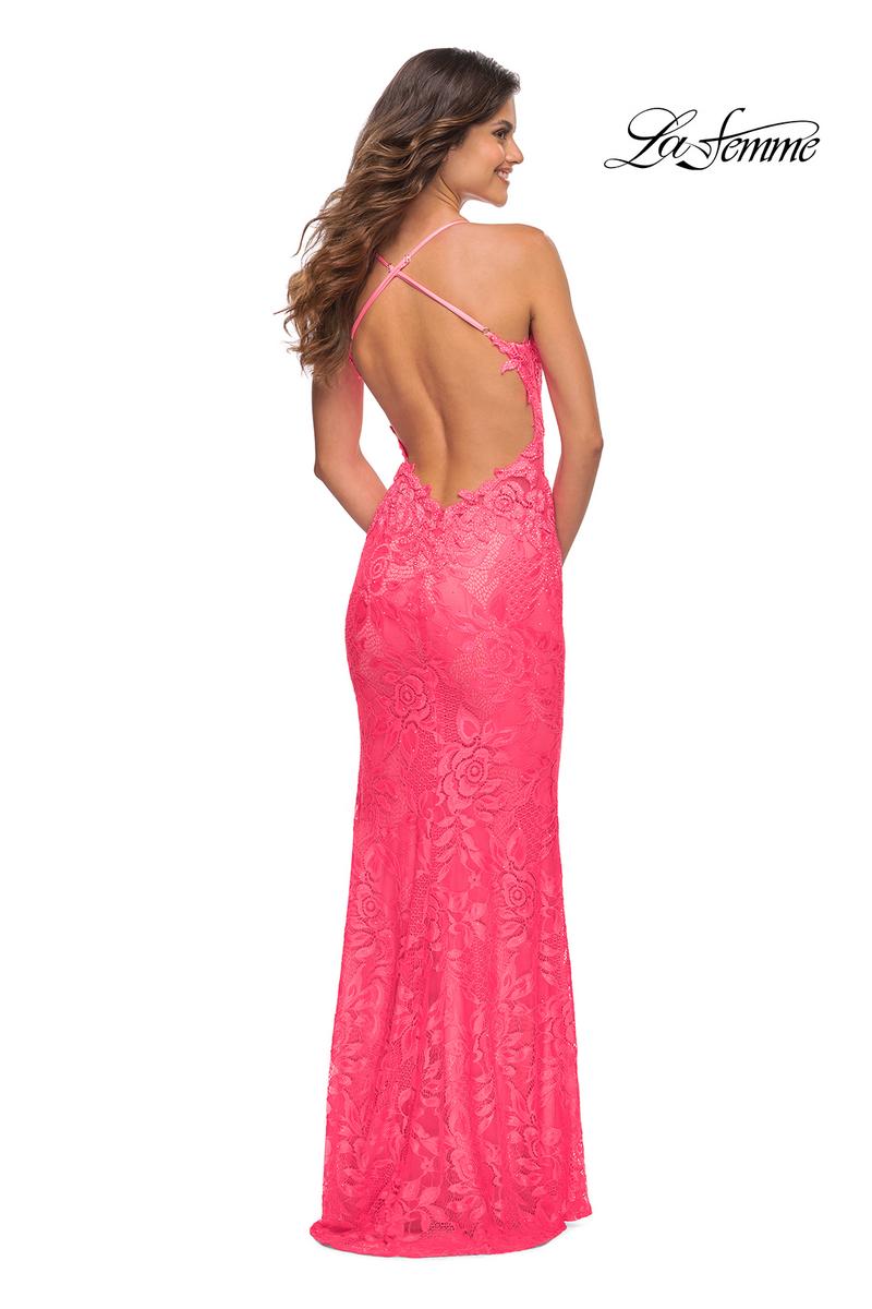 La Femme Dress 30684 - Neon Pink