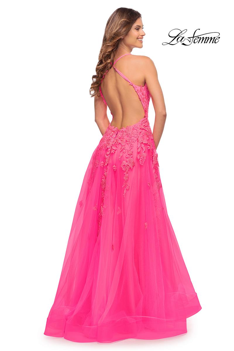 La Femme Dress 30693 - Neon Pink