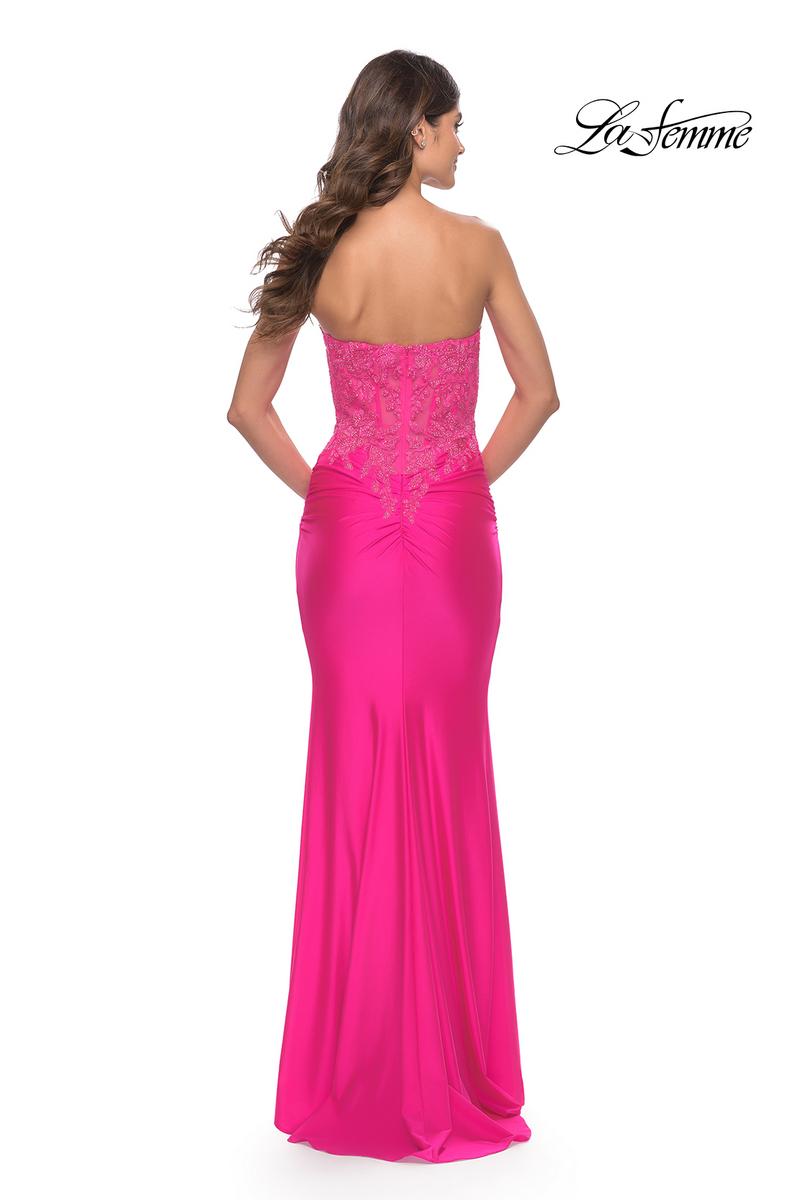 La Femme Dress 30696 - Neon Pink