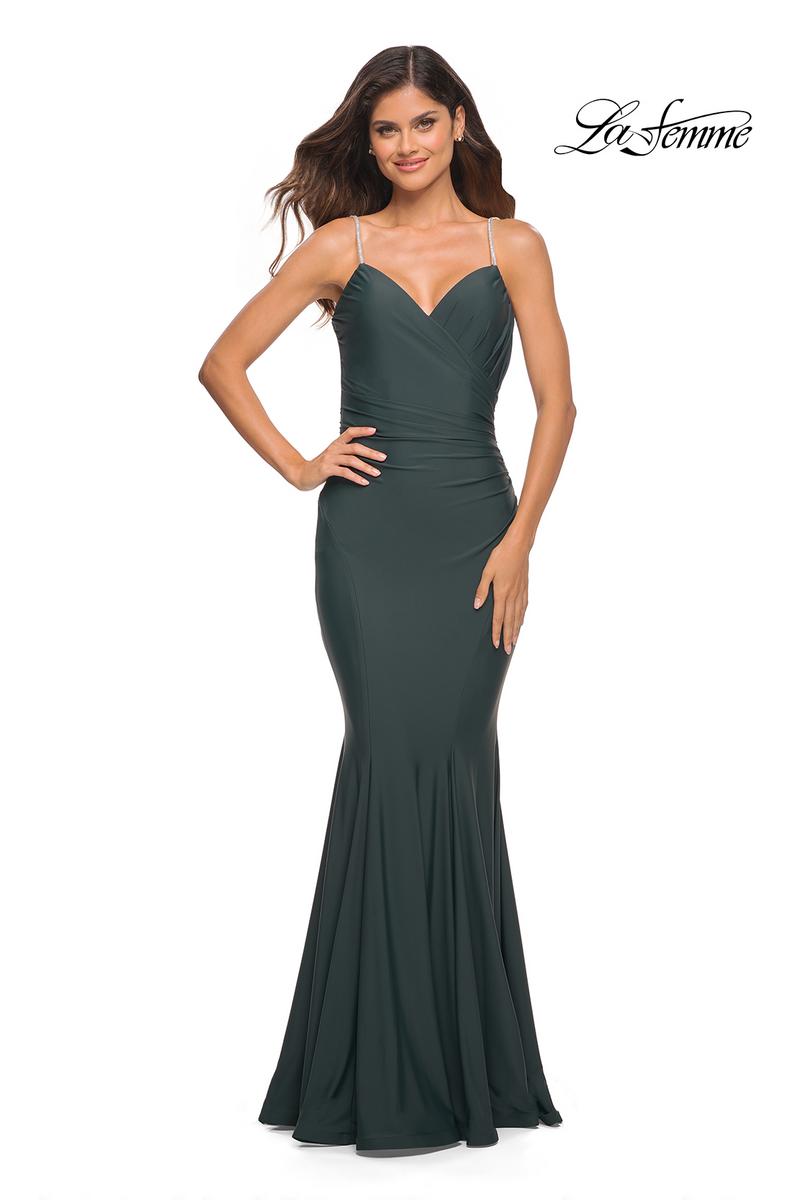 La Femme Dress 30712 - Dark Emerald
