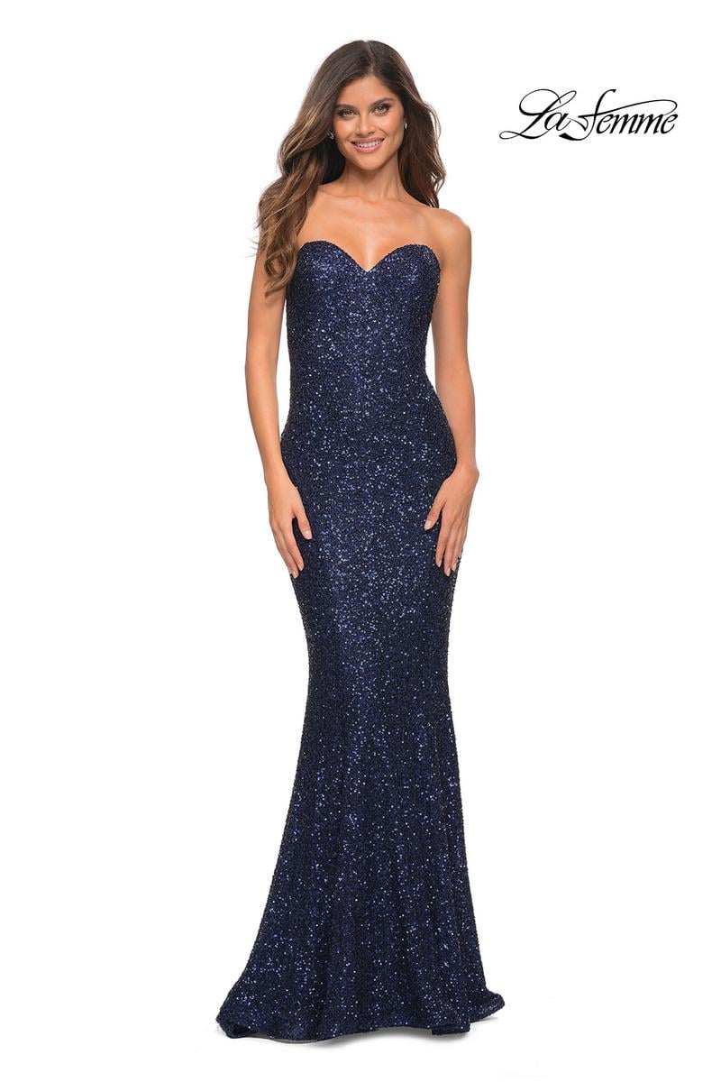 La Femme Dress 30714 - Navy