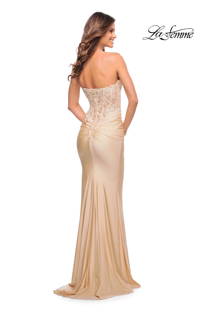 La Femme Dress 30720 - Light Gold