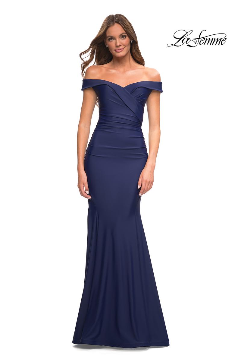 La Femme Dress 30736 - Navy