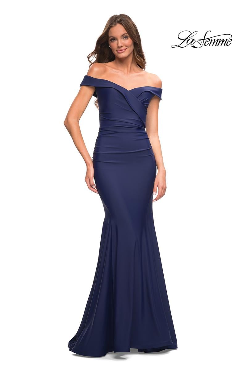 La Femme Dress 30736 - Navy