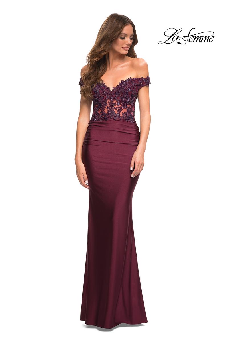 La Femme Dress 30741 - Dark Berry